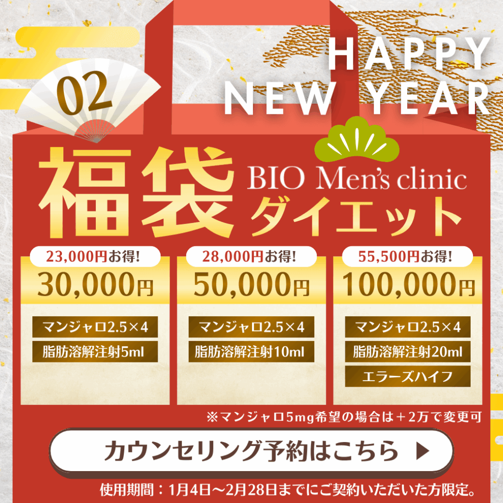 【最大55,500円お得】BIO Men’s Clinic ダイエット福袋